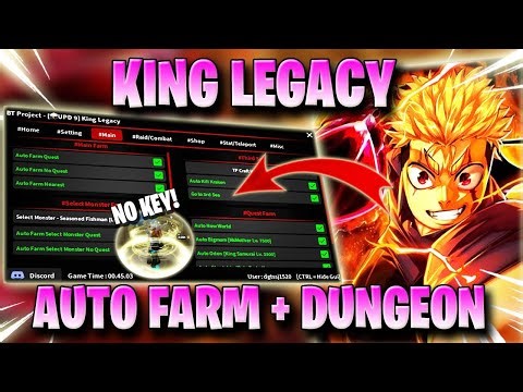 KING LEGACY SCRIPT *NO KEY* - AUTO FARM, AUTO DUNGEON, MAX LVL, KILL AURA, & MORE! ✅🥇[UPD 9]