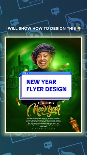 Yadda zaku hada flyer na New year 2026, how to design new year flyer. Pixellab Tutorial #hausatiktok #arewa #arewa__tiktok #tutorials #flyer