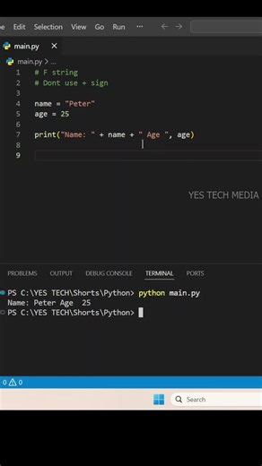 Fstrings Python #education