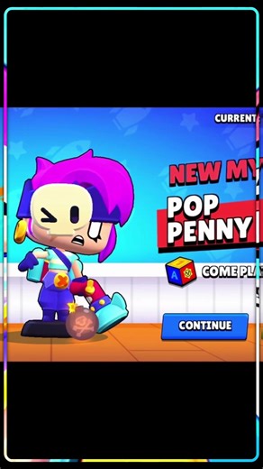 Nova Drop Pop Penny Skin Unlocked #brawlstars #supercellgames #atcha #gaming #loot