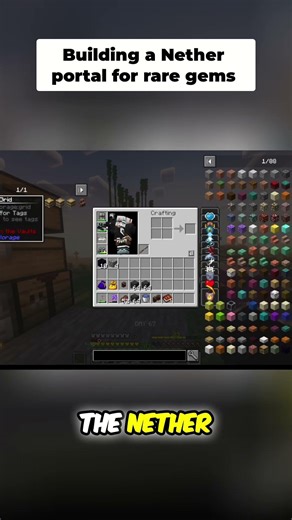 Minecraft Diamond Generator & Nether Portal Build Guide! #shorts