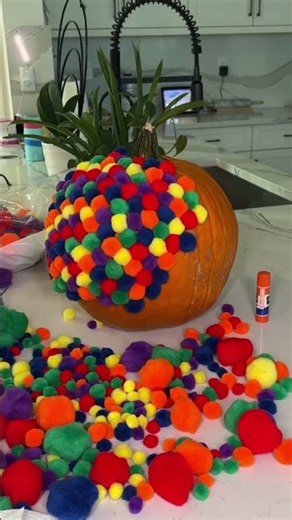 Entering a pumpkin decorating contest! Can you guess what it is?! 👀