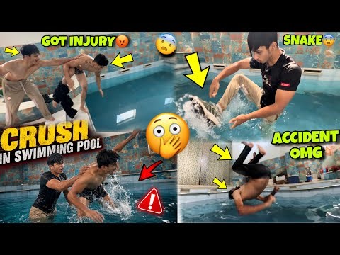 Injured Chota bhai in New Swimming Pool😭 | Viral Home Made Swimming pool #vlog #viralvideo 