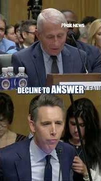 Sen Hawley SHREDS Fauci for silence during COVID origin hearing #shorts #us #news #foxnews