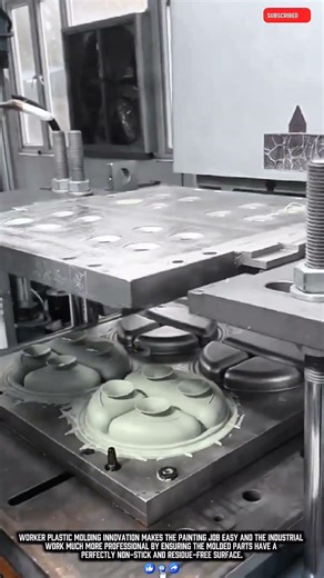 Worker Plastic Molding Innovation Makes Painting Job Easy Work