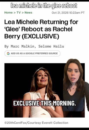 lea michele is confirmed in the glee reboot and i’m seeing a lot of mixed feelings about it. are you excited to have rachel berry back or would you prefer lea to be left out of the reboot? #gleereboot #glee #leamichele #rachelberry #gleecast