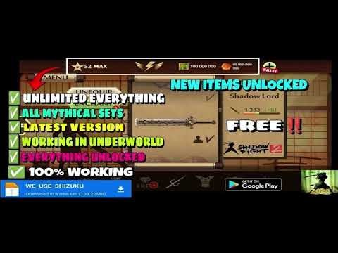 MODDED Shadow fight 2 mod apk latest version with underworld and all mythical se