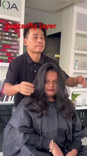 How to Butterfly layer cut #longlayerhaircut #hairstyle