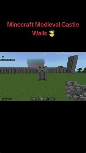 Minecraft Medieval Castle Wall build #minecraft #minecraftbuilding #minecrafter #minecraftpvp #gaming #tutorials #youtuber #quick #easy #crossplay #crossplatform #creative #survival #castle #idea #ideas #playstation #xbox #pc