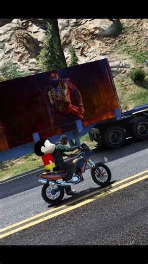 Shinchan🤣 & Franklin Opening Puspa😱 Container🎁 #gta5 #shorts #gta5telugu #shinchan