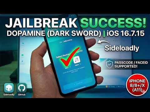 How to Jailbreak iOS 16.7.15 iPhone 8/X with Dopamine 2.5 Beta (DarkSword)