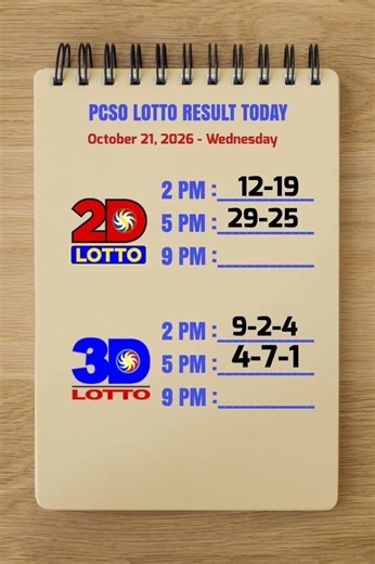 Lotto Result Today 5pm Draw October 21, 2026 PCSO #lotto #lottoresulttoday #5pmlottoresult
