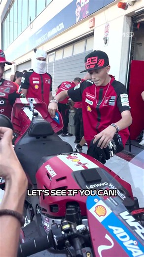 Marc and Ducati celebrate their victory with a very special guest! 🥹