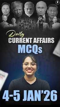 Daily Current Affairs MCQ | Current Affairs Today I 4-5 January 2025 #parchamclasses