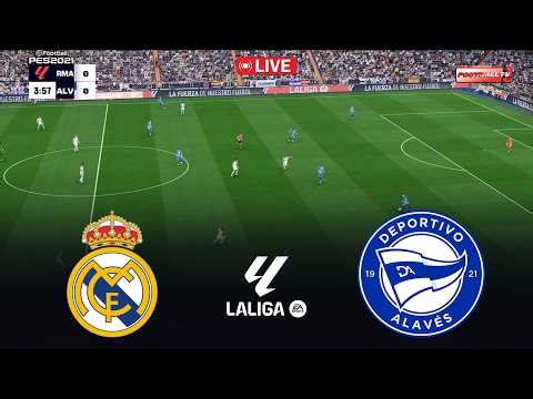 🔴REAL MADRID vs DEPORTIVO ALAVES - La Liga 2026 Match | Pes 21 Gameplay Simulation