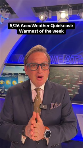 5/26 AccuWeather Quickcast: Warmest day of the week on Wednesday and then a comfortable stretch through the weekend. @leegoldbergabc7ny