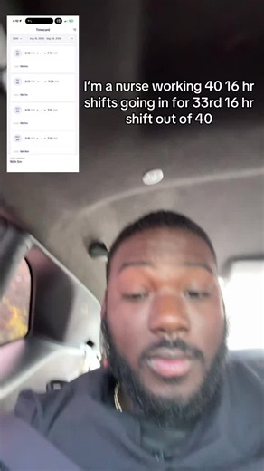 Nurse Working 40 16-Hour Shifts: Going In for Shift 33