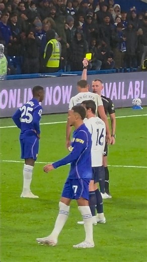 MICKY VAN DE VEN AND MATEUS FERNANDES SHOWN YELLOW CARDS: Chelsea v Tottenham