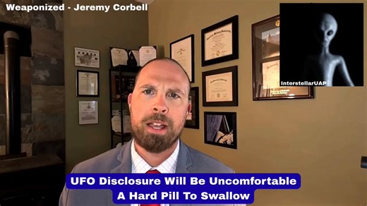 🚨 **NEW** David Grusch BOMBSHELL: "UFO Disclosure will be a little uncomfortable - A hard pill to swallow" 👽😱He told Jeremy Corbell “We have been observing signatures in the skies and it appears to be a form of sentient non-human intelligence. The universe is teeming with life.”The government has a lot of information. It will be a little bit uncomfortable and some truths will be a hard pill to swallow… but ultimately it’s a good thing to get this out there so the people can understand their u