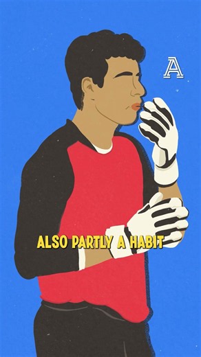 Why do goalkeepers spit on their gloves?