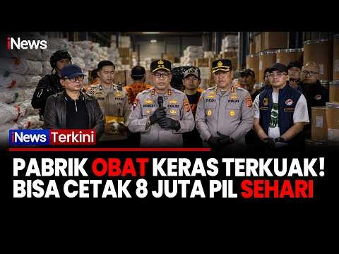 PABRIK OBAT KERAS  TERBESAR DIGEREBEK! Polisi Tangkap 5 Orang di Bandung, Produksi 8 juta per Hari
