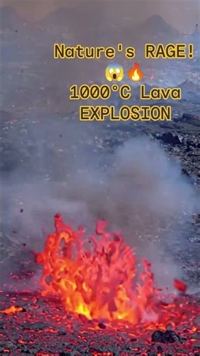This Volcano Eruption Looks Like HELL on Earth! 1000°C Lava Blast Captured in 4K 🌋🔥#shorts