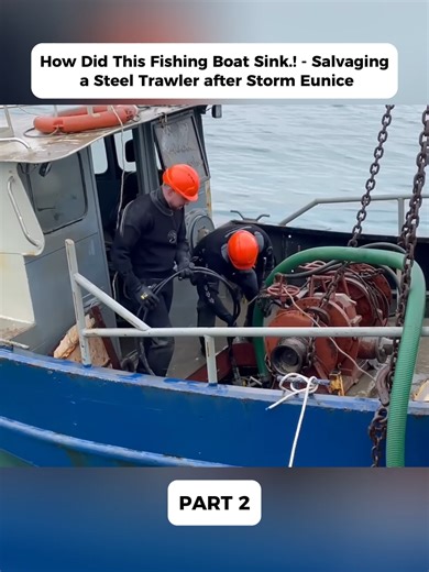 How Did This Fishing Boat Sink.! - Salvaging a Steel Trawler after Storm Eunice#Salvaging #Steel #Fishing