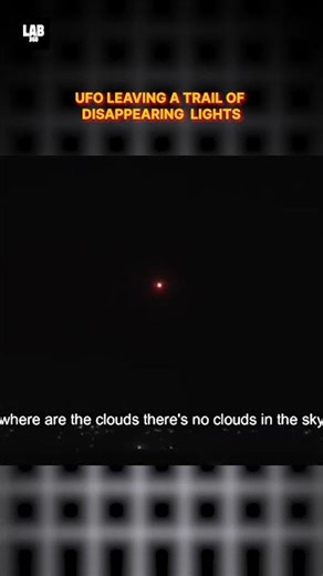 Mysterious UFO Caught On Camera Leaving A Trail Of Disappearing Lights! #shorts #lab360 #alien