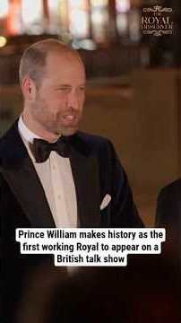 Prince William makes history as the first working Royal to appear on a British talk show