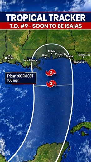 Tropical depression in Gulf