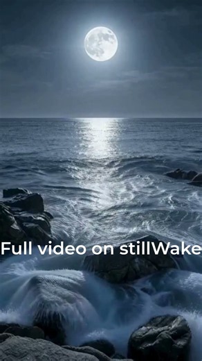 Moonlit Rocky Shore #sleepsounds #nature #stillwake