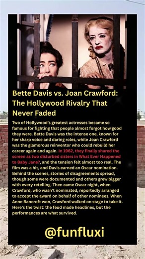 Bette Davis vs. Joan Crawford: The Hollywood Rivalry That Never Faded#shorts