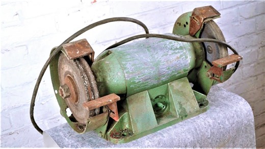 From rusty relic to workshop hero: Complete bench grinder restoration
