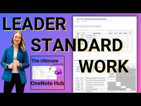 Leader Standard Work in OneNote (Build a Weekly Leadership System) | Ultimate OneNote Hub Tutorial