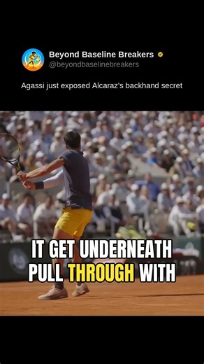 Agassi just exposed Alcaraz's backhand secret