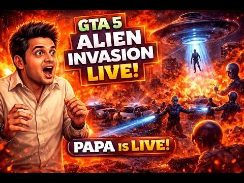 ALIEN DESTROYS GTA 5 CITY LIVE 😱👽 | Total Chaos & No One Survives#gta5