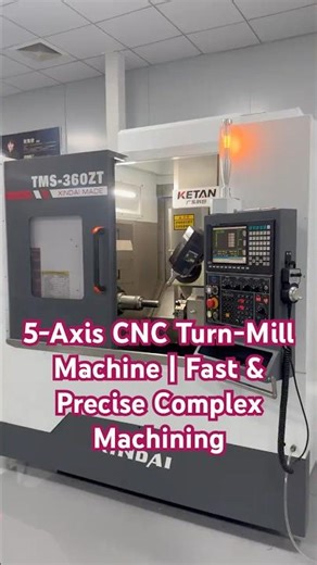 5-axis turn-mill machining ,One setup, higher efficiency. #cnc #cncmill #machinist #cncmachining