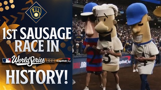 The first sausage race in World Series history goes to ... 👀