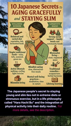 Japanese secrets aging gracefully and staying slim