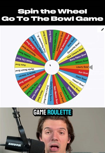 Bowl Game Roulette, with a little help from Gametime. Use my code GFED for $20 off your first purchase, terms apply. #GametimePartner