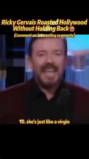 Ricky Gervais wasn't hosting the Golden Globes, he was destroying it 😂 #RickyGervais #GoldenGlobes #ComedyRoast #CelebrityRoast #fyp