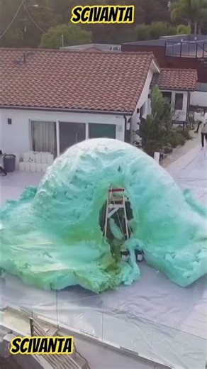 The largest elephant toothpaste reaction ever carried out #chemistry #experiment