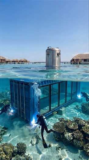 Building a Luxury Underwater Glass Container Bedroom in the Ocean | DIY & Crafts