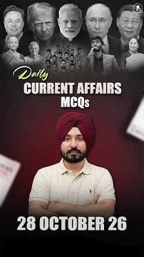 Daily Current Affairs MCQ | Current Affairs Today I 28 October 2026 #parchamclasses
