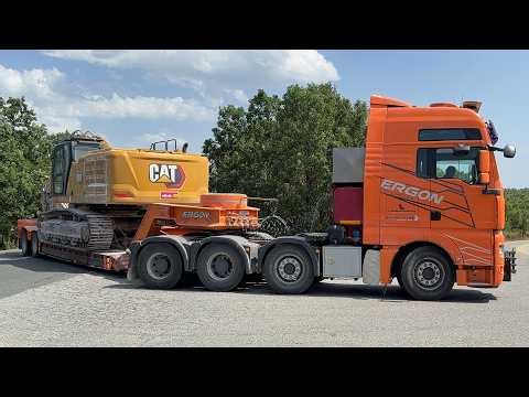 500KM Heavy Haul | Transporting A Brand-New Caterpillar 350 Excavator - Sotiriadis/Labrianidis 4k