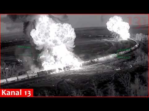 Ukraine’s Security Service hits trains supplying fuel to Russian army military equipment in Luhansk