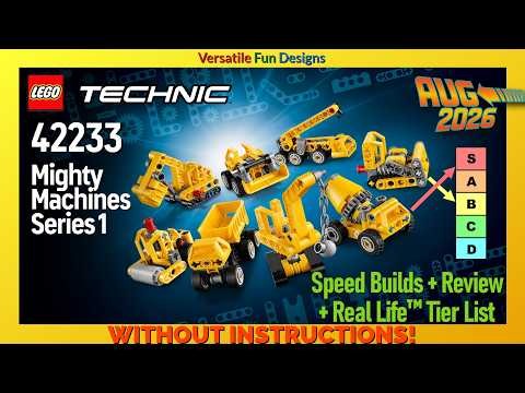 🏗️ LEGO Technic Mighty Machines Series 1 (42233) Speed Builds + Reviews + REAL LIFE™ Tier List!
