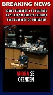 HE TRIED TO MOCK HER AND GOT PUT IN HIS PLACE! Panista shamed for disrespecting Sheinbaum