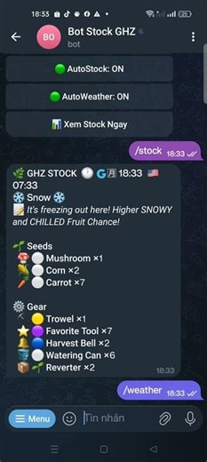 Bot Telegram Stock Garden Horizons