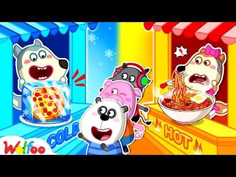 HOT vs COLD Food Challenge! Baby Learns Opposites | Wolfoo Channel | Kids Cartoon